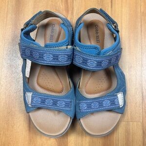 Cobb Hill Blue Comfort Walking Sandals Women’s Size 6 Adjustable Straps